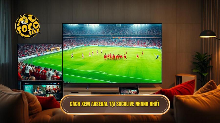 Hướng dẫn cách truy cập Socolive xem Arsenal tối nay nhanh nhất